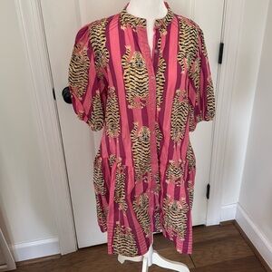 Fox and hen tiger print dress